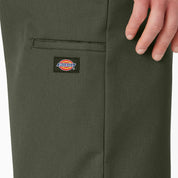 Loose Fit Flat Front Work Shorts 13" - Olive Green (OG)