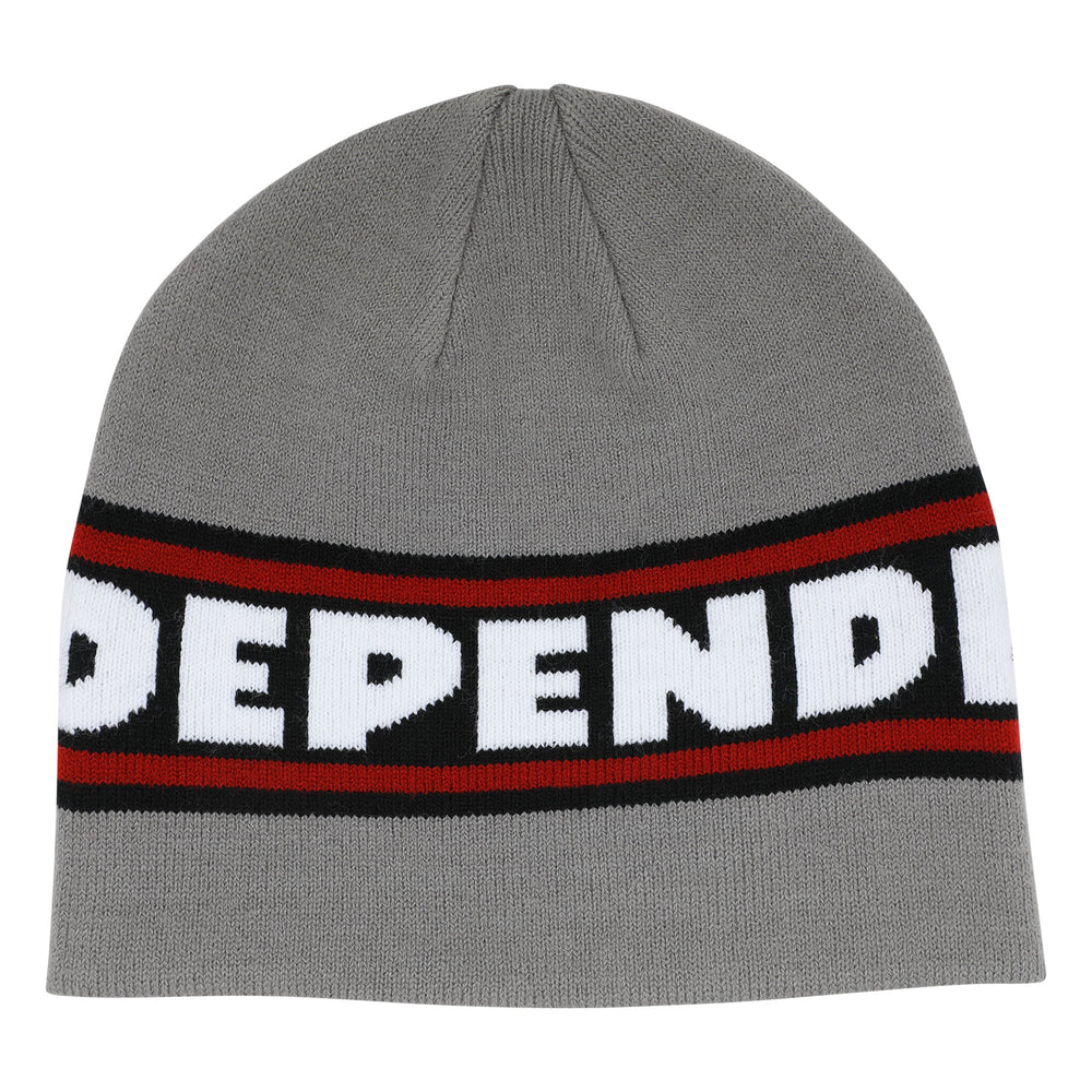 Bar Logo Skull Beanie - Grey