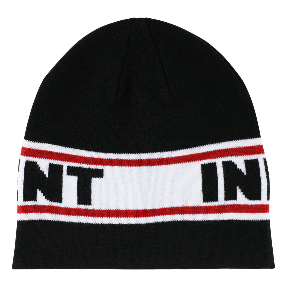 Bar Logo Skull Beanie - Black