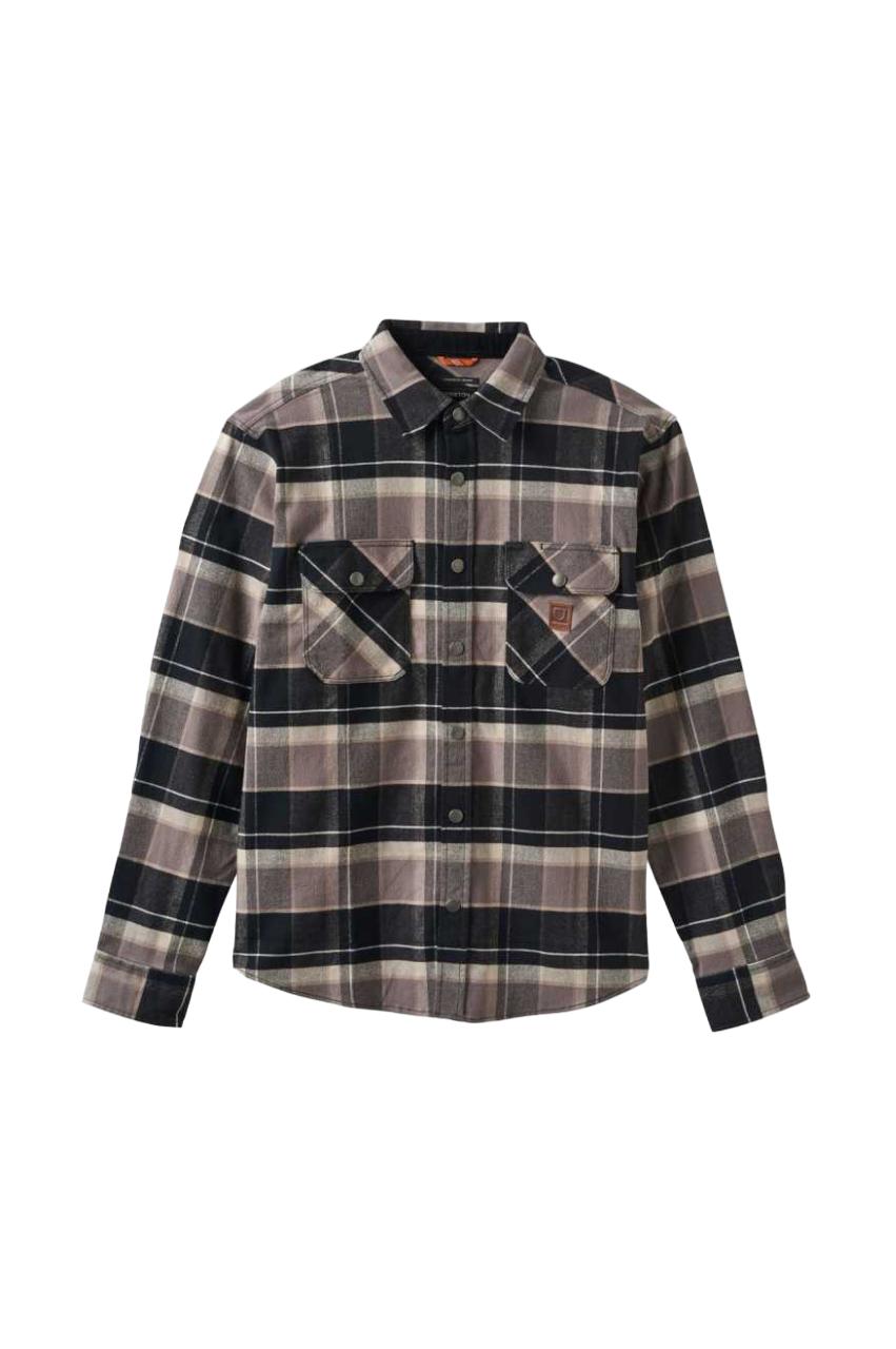 Builders Bowery Stretch Water Resistant L/S Flannel - Black/Charcoal/Beige