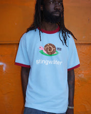 Snail T-Shirt - Light Blue Ringer