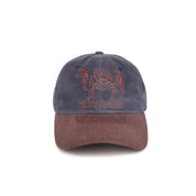 Kow Casquette en Toile Cirée - Bleu Marine/Marron