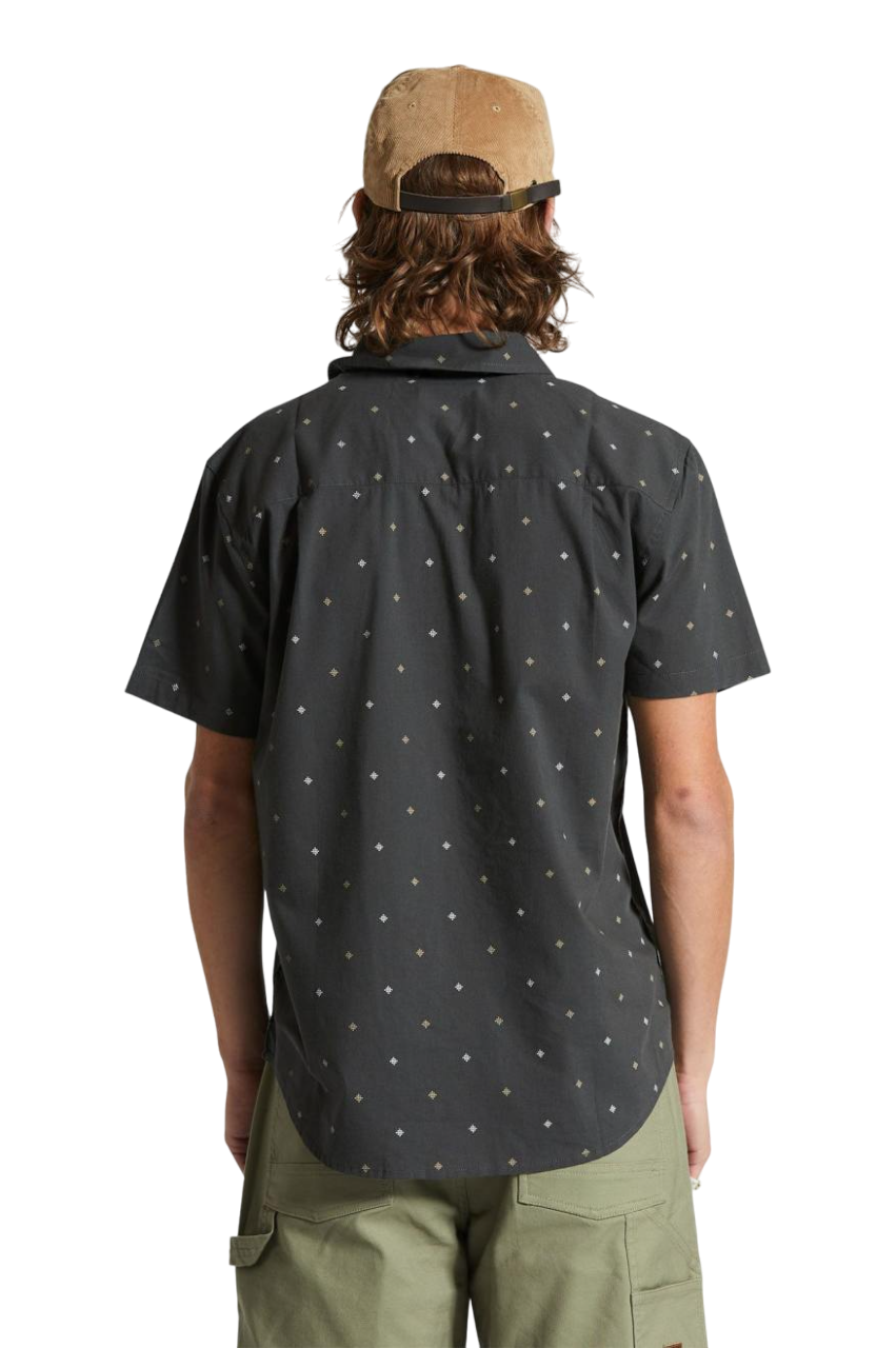 Charter Print S/S Shirt - Washed Black Pyramid