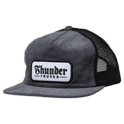 Casquette Snapback avec patch script - Anthracite/noir/blanc
