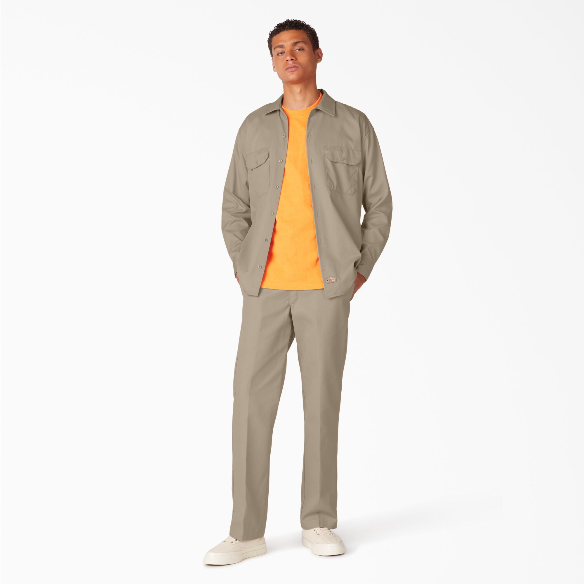 Twill Long Sleeve Work Shirt - Desert Sand (DS)