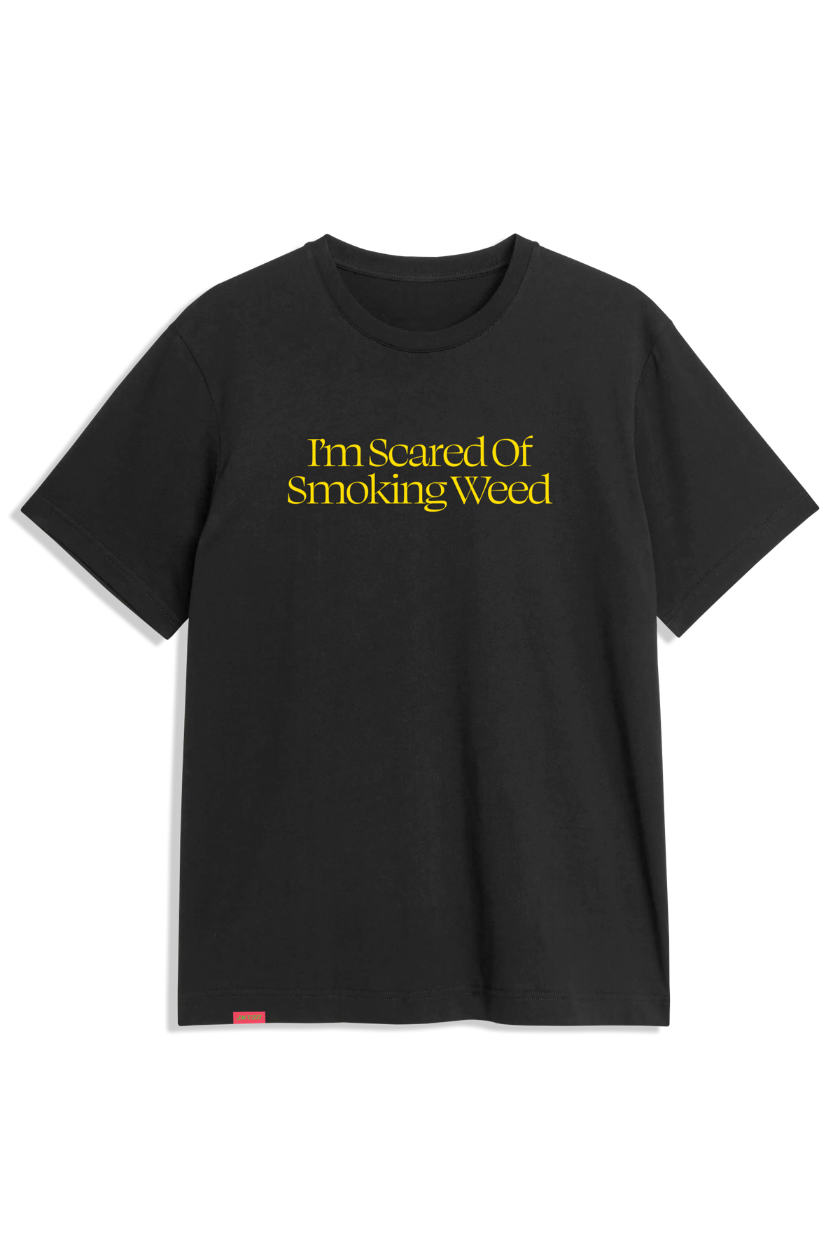 T-shirt Scared Weed - Noir 