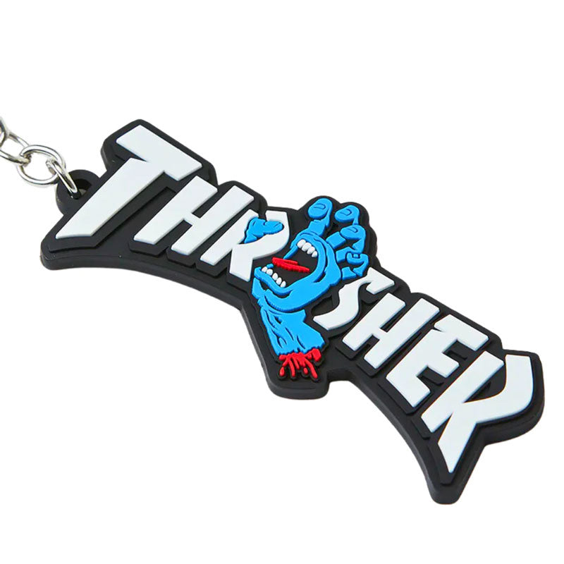 x Thrasher Screaming Logo Keychain - Black/Blue