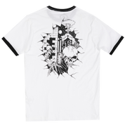 Tavi Ringer Back Print T-Shirt - White