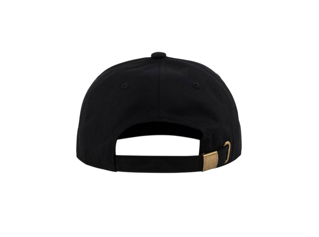 Small Script 6 Panel Classic Cap - Black/Black