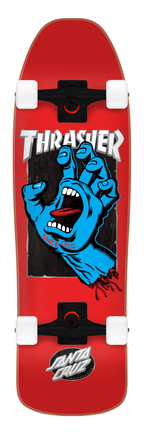 【セール中】Thrasher x Santa Cruz 9.35インチクルーザー Santa Cruz x Thrasher Screaming Hand Shaped Cruiser - 9.35