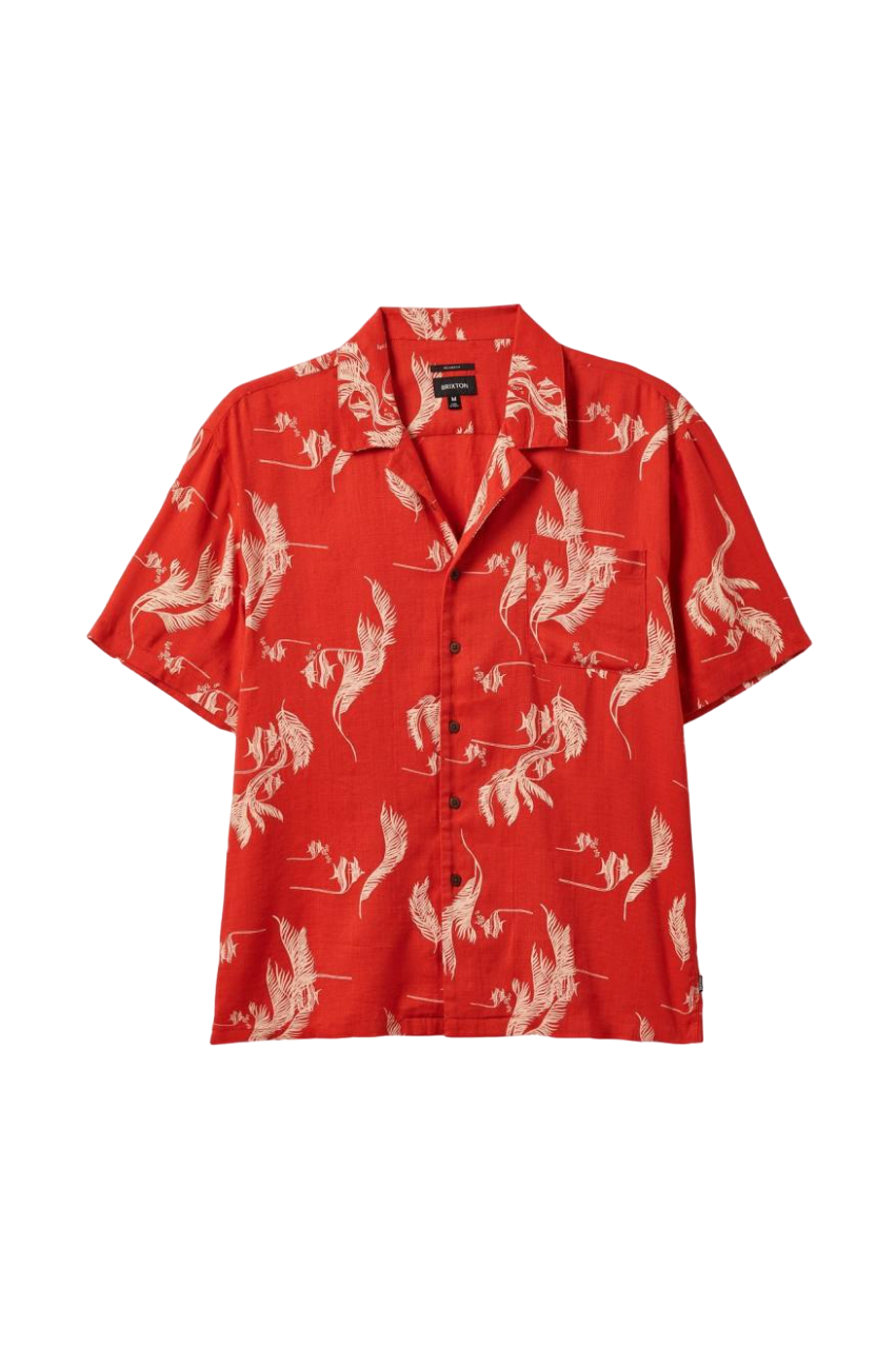 Bunker Slub S/S Woven - Aloha Red/White/Coconut