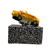 Cop Car Ornament - Black/White