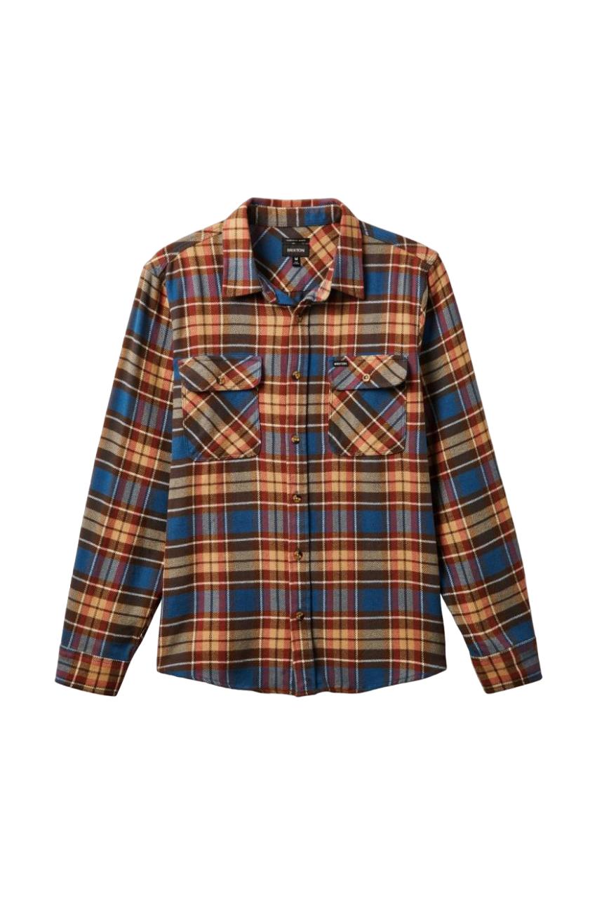 Bowery L/S Flannel - Ocean Blue/Palm Desert/Sand