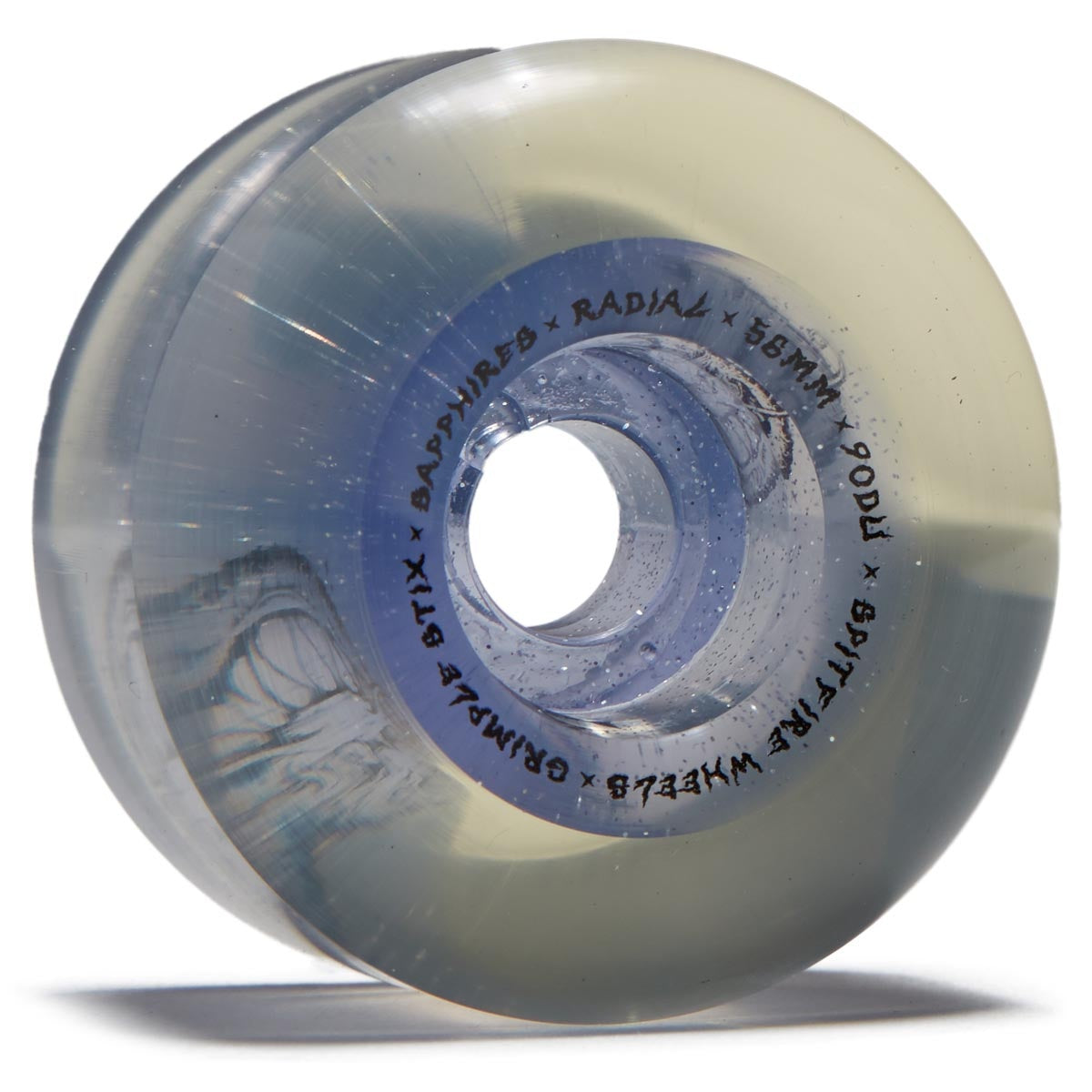 Spitfire x Grimple Stix Formula Four 90D Sapphires Grimple Dust Clear/Silver Glitter - 56mm