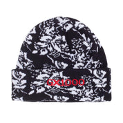 Floral Beanie - Black