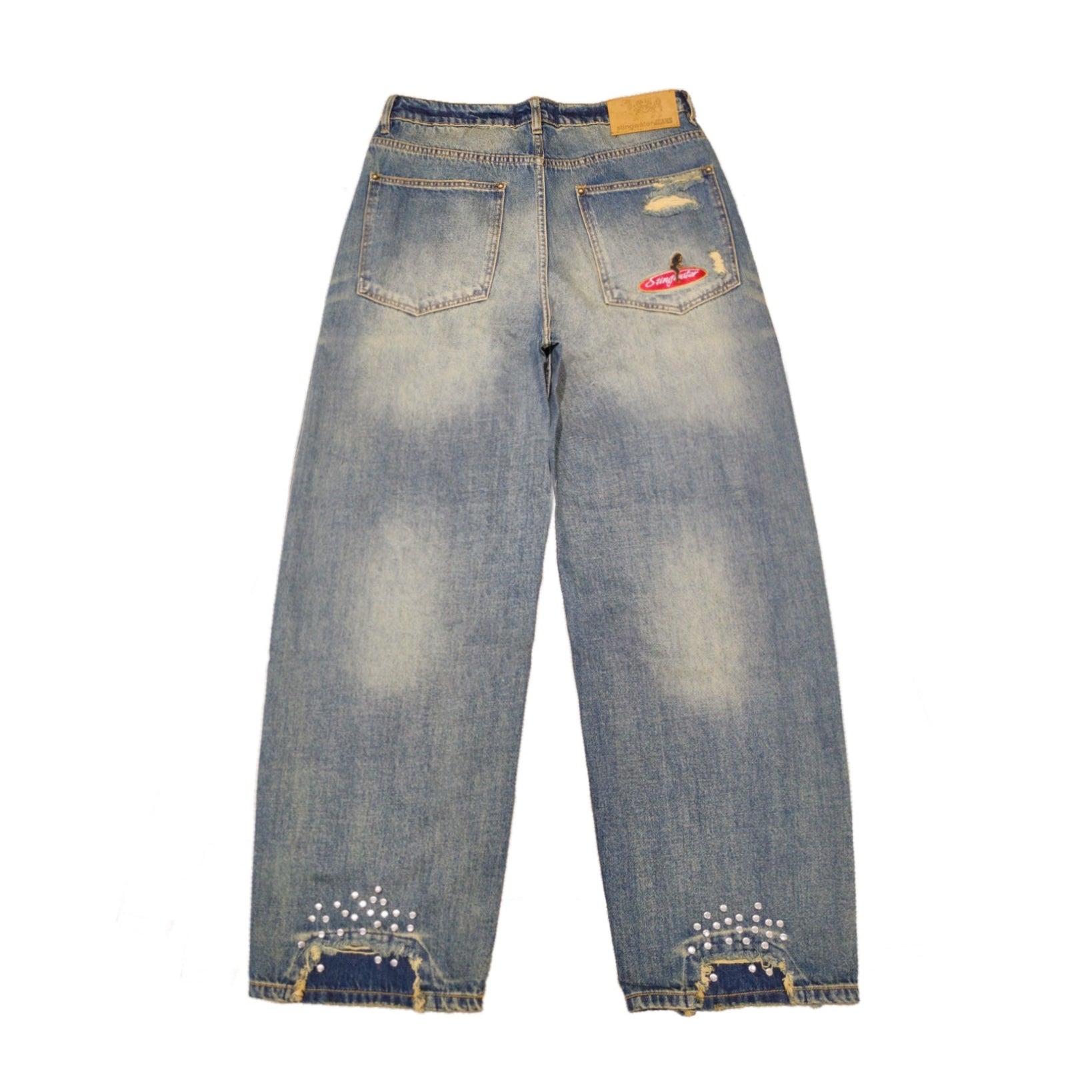 Stingwater Montigny Jeans - Dirty Blue Wash – Palm Isle Skateshop