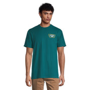 Full Patch Back T-Shirt - Deep Teal/White