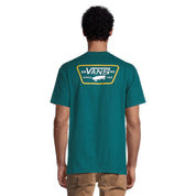 Full Patch Back T-Shirt - Deep Teal/White