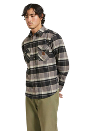 Builders Bowery Stretch Water Resistant L/S Flannel - Black/Charcoal/Beige