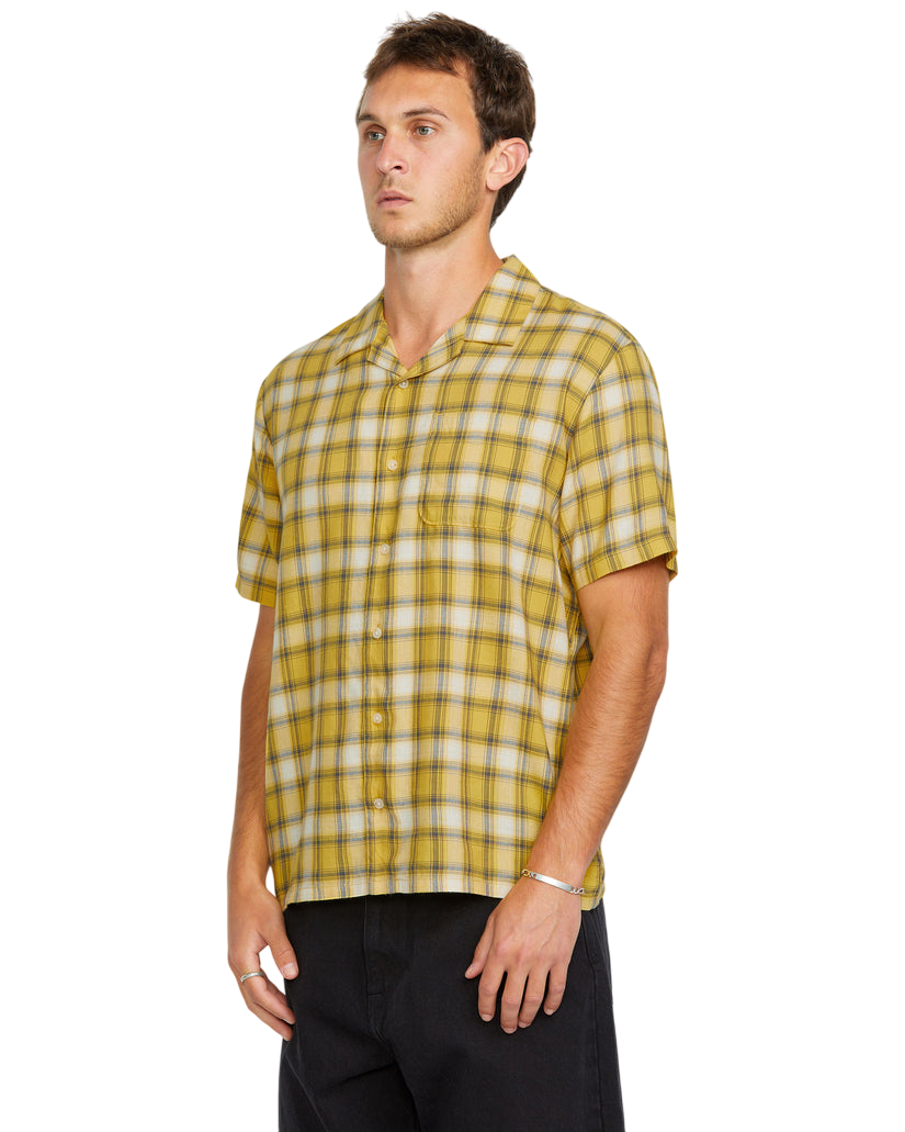 Stone Facet Chemise à Manches Courtes - Jaune Seedy