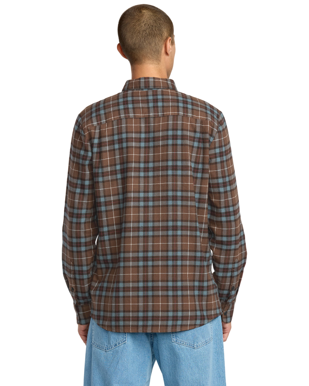 Caden Plaid Long Sleeve Shirt - Brownstone
