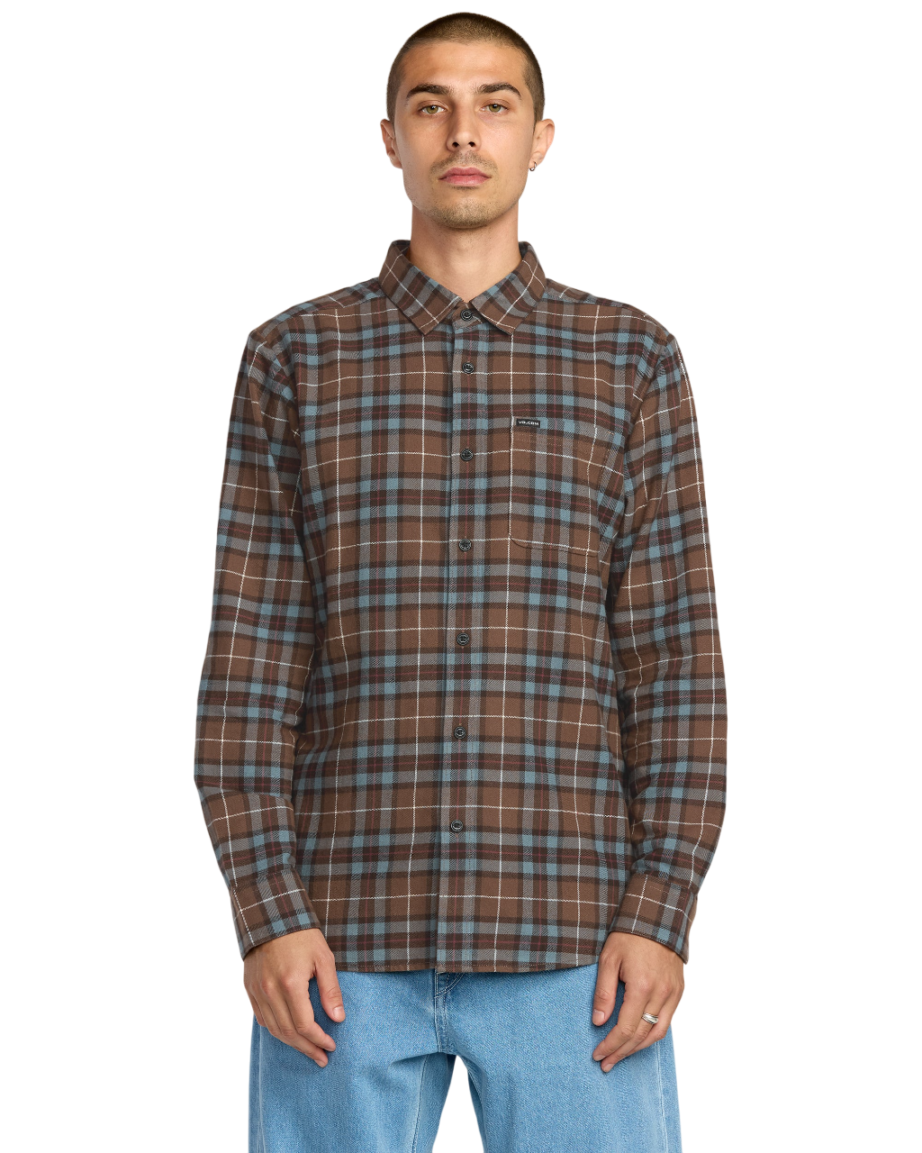 Caden Plaid Long Sleeve Shirt - Brownstone