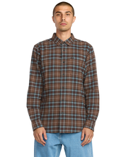 Caden Plaid Long Sleeve Shirt - Brownstone