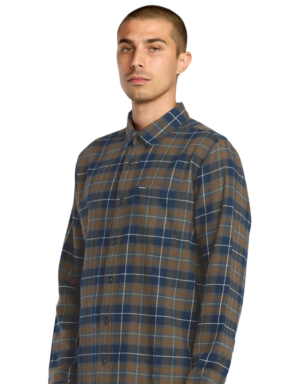 Caden Plaid Long Sleeve Shirt - Navy