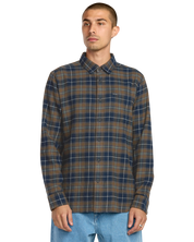 Caden Plaid Long Sleeve Shirt - Navy