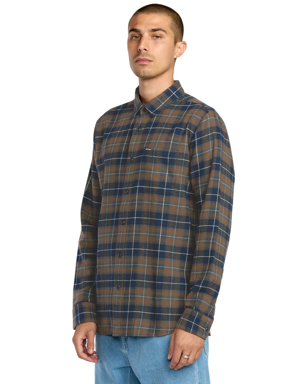 Caden Plaid Long Sleeve Shirt - Navy