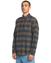 Caden Plaid Long Sleeve Shirt - Navy