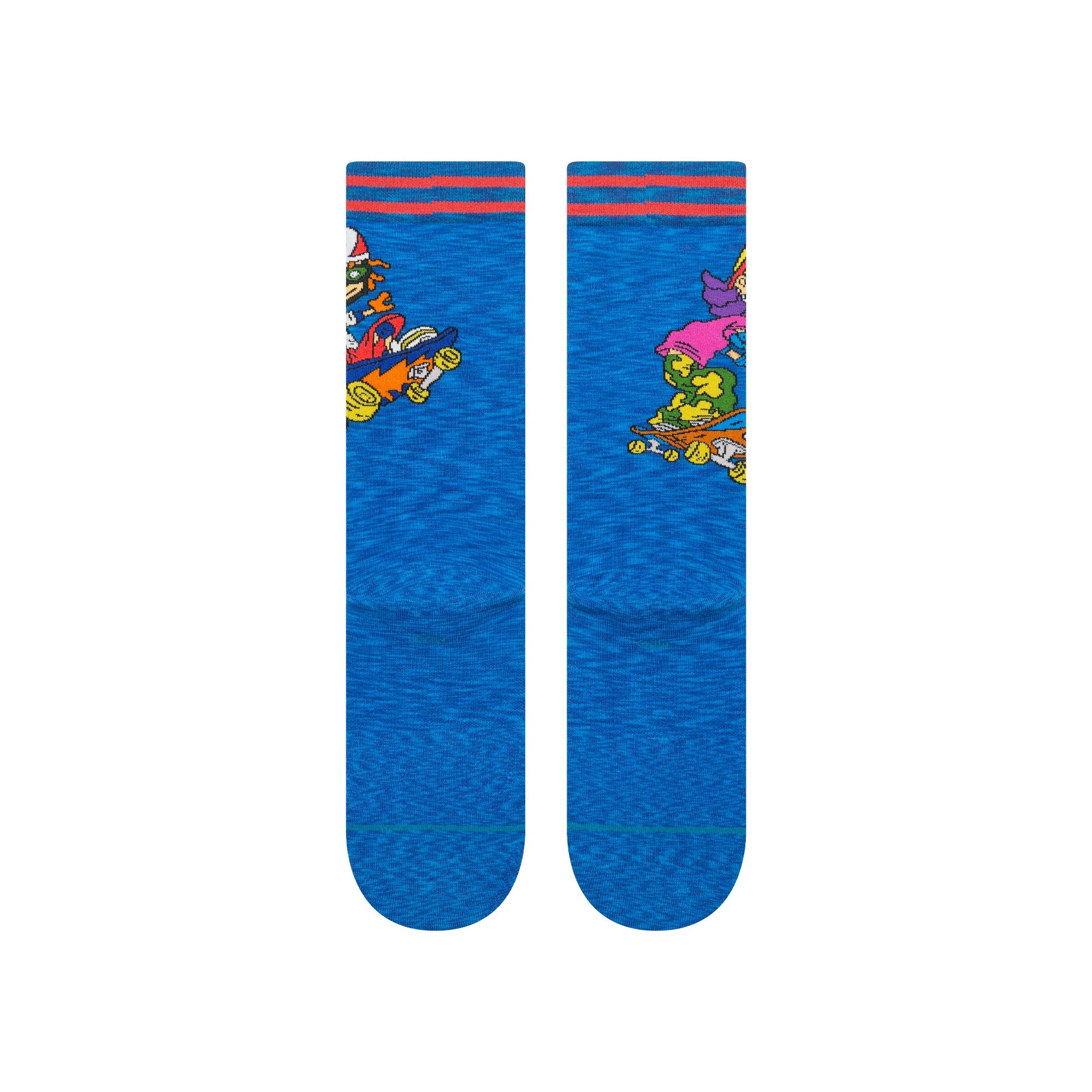 "Rocket Power" Reggie And Otto Crew Socks - Royal