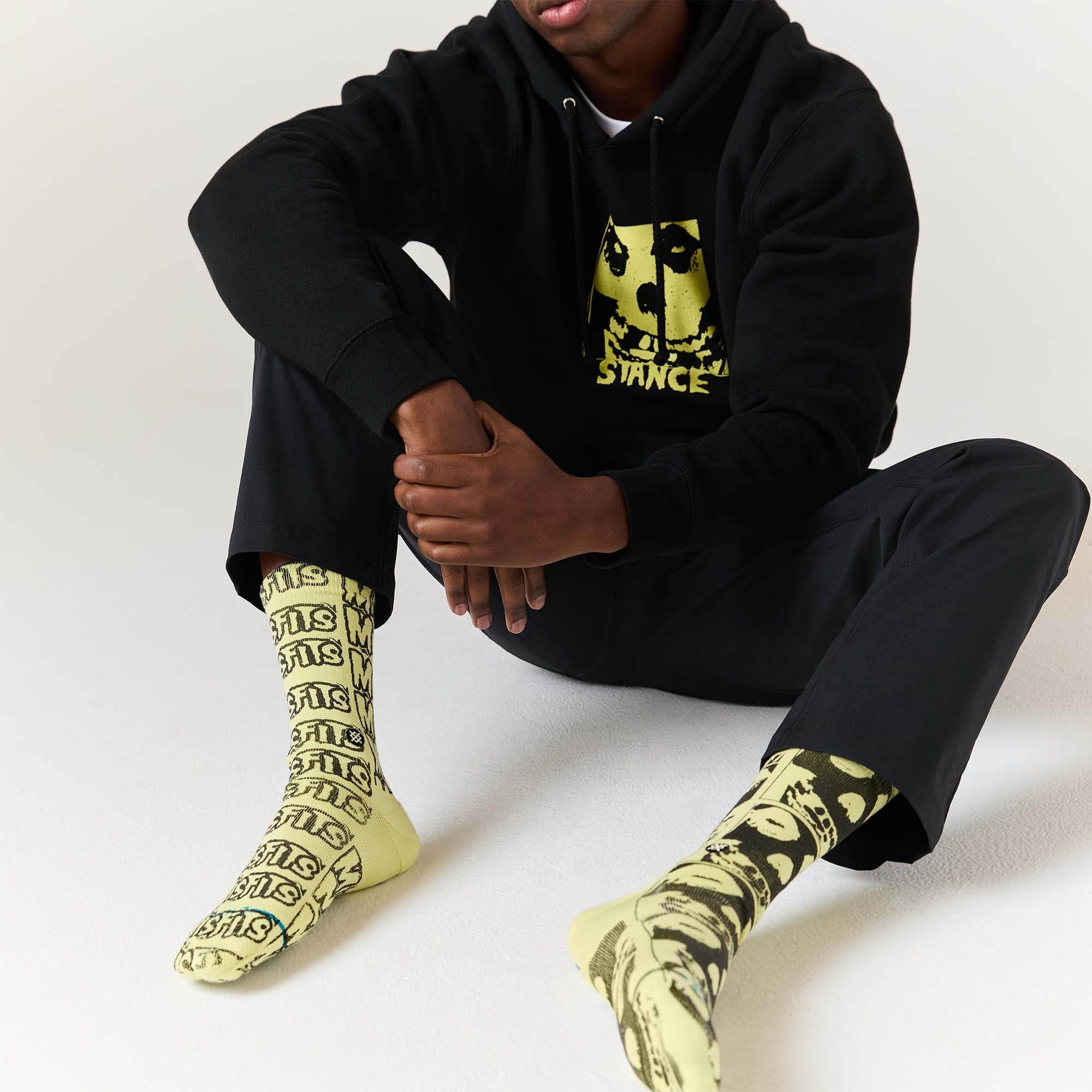 "Misfits"Crew Socks - Melon