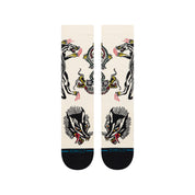 Bert Krak x Stance Battle Crew Socks - Cream