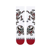 Bert Krak x Stance Skeleton Crew Socks - White