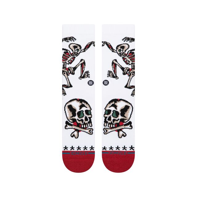 Bert Krak x Stance Skeleton Crew Socks - White