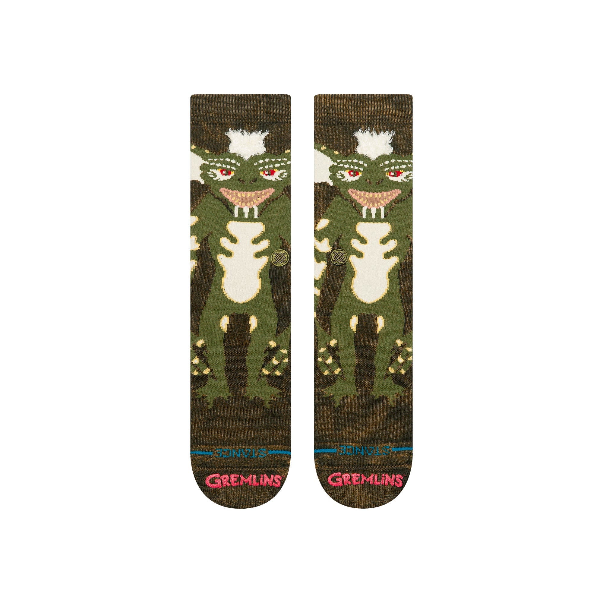 Chaussettes Gremlins x Stance Stripe Gremlins Crew - Vert Foncé
