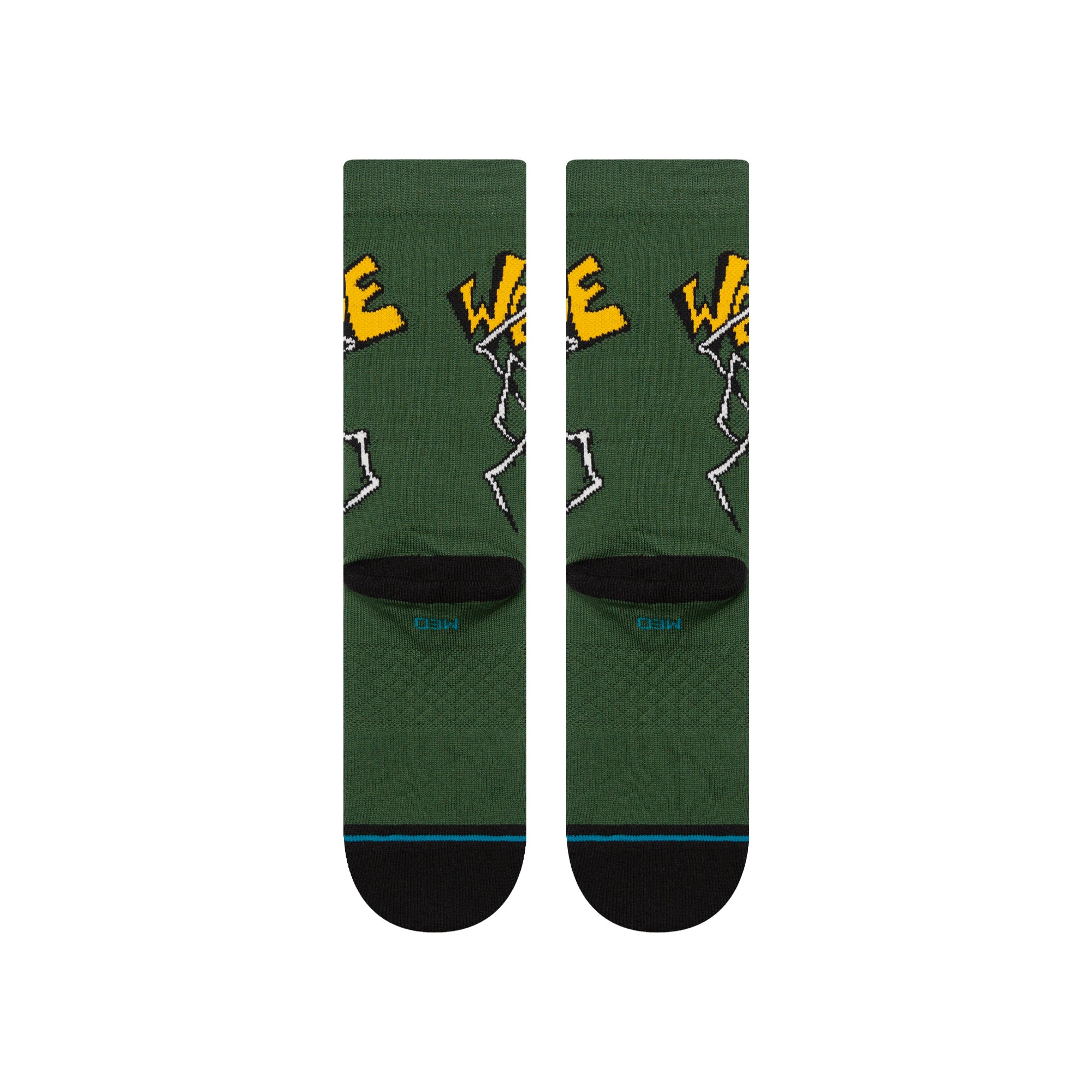"Welcome Skateboards" Welcome Wilbur Crew Socks - Green