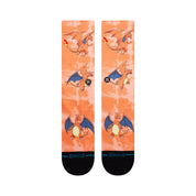 Pokémon x Stance Charizard Crew Socks - Orange