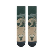 "NBA" Giannis Pasted Crew Socks - Green