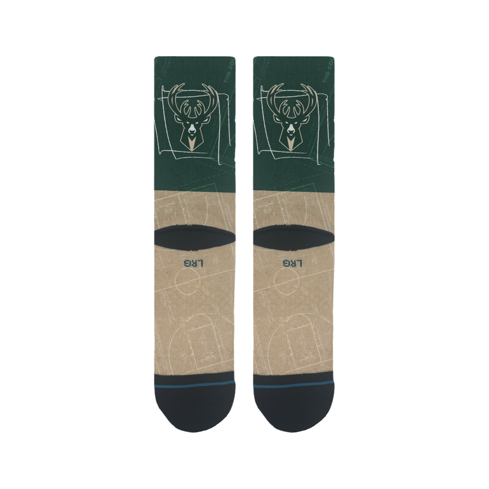 "NBA" Giannis Pasted Crew Socks - Green