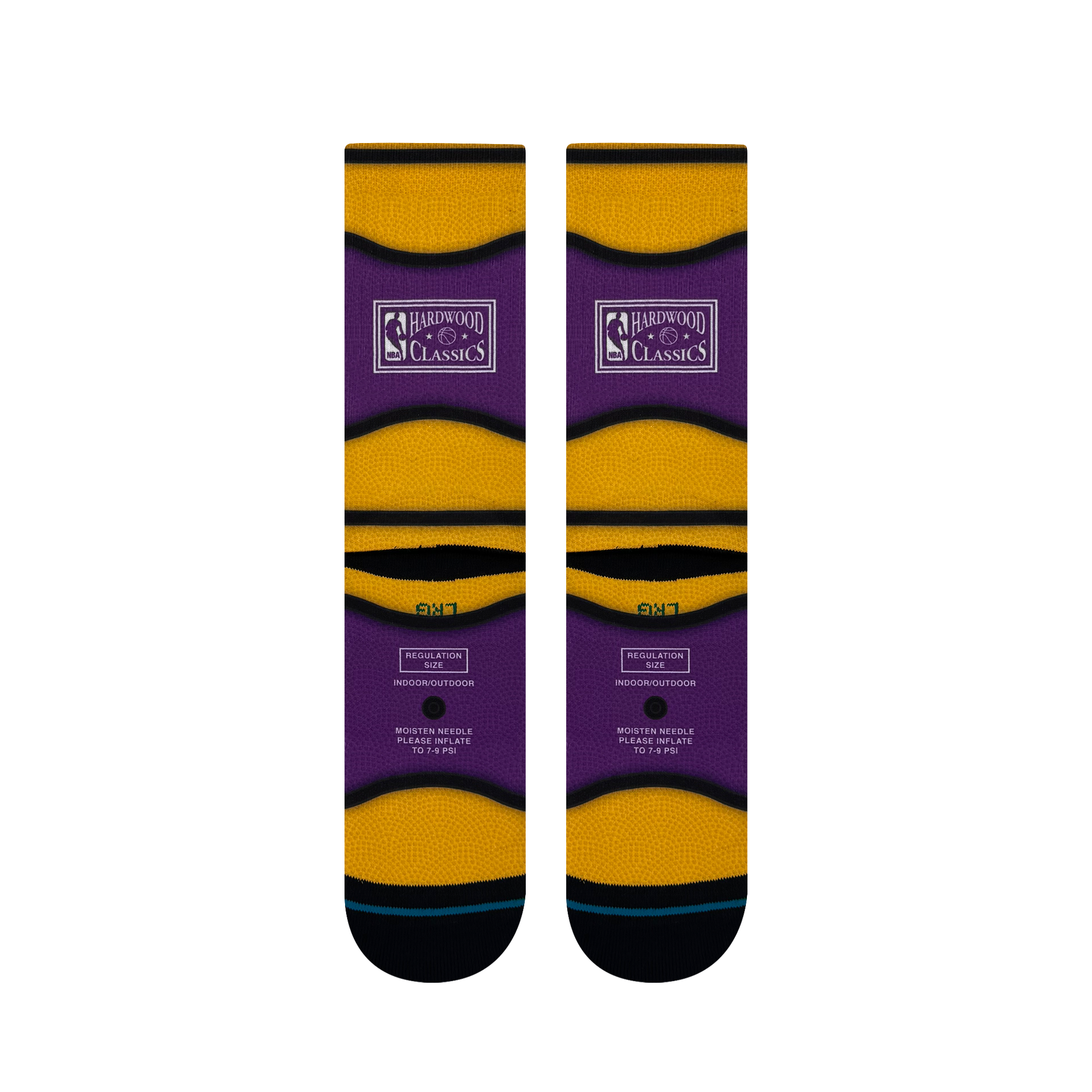 "NBA" Mini Ball Hardwood Classics Crew Socks - Los Angeles Lakers Purple