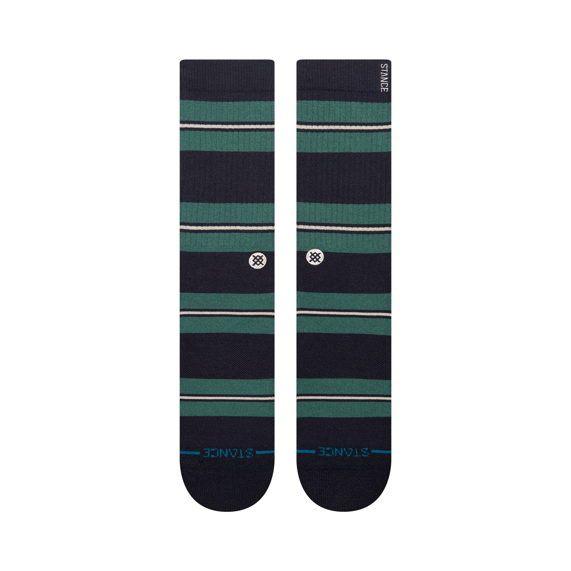 Caesar Stripe Crew Socks - Green