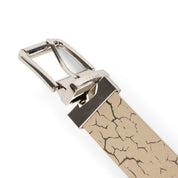 Reversible Leather Belt - Beige/Brown