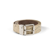 Reversible Leather Belt - Beige/Brown