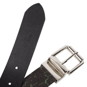 Reversible Leather Belt - Black/Black