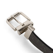Reversible Leather Belt - Black/Black