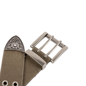 Ceinture en Toile Cirée - Brun/Olive