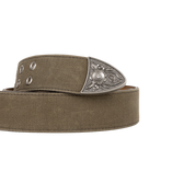 Ceinture en Toile Cirée - Brun/Olive