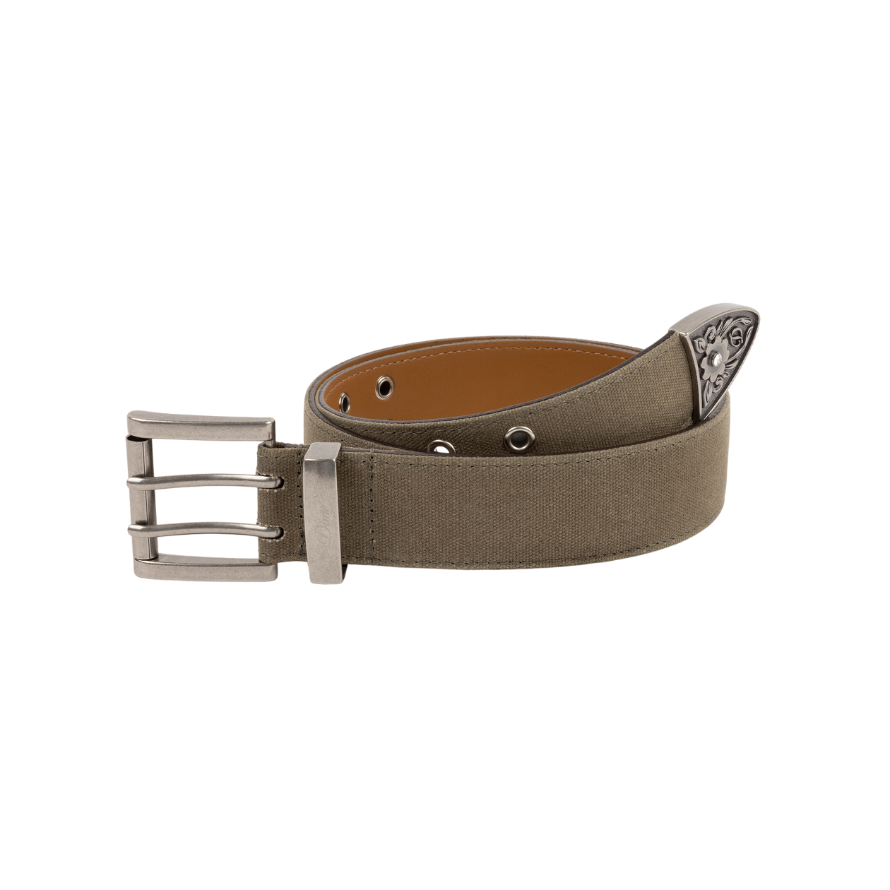 Ceinture en Toile Cirée - Brun/Olive